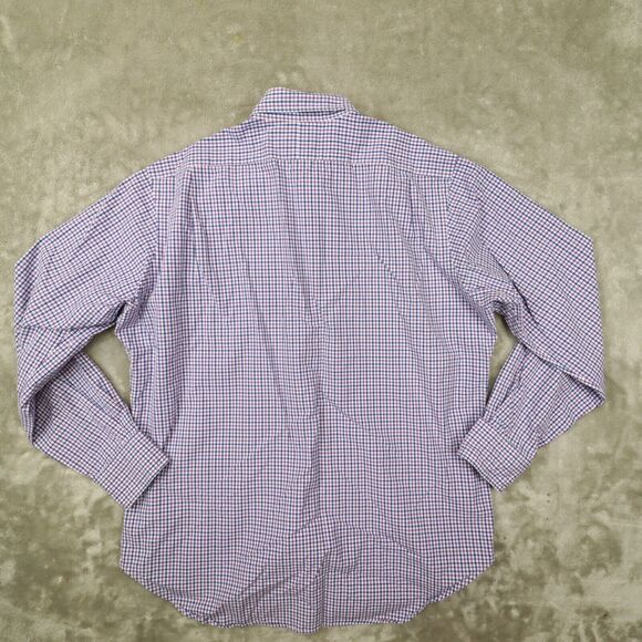 Polo Ralph Lauren Vintage Men's Stanton Purple Plaid Button Up Shirt size Large - Picture 4 of 9